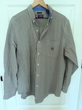 Chaps brown gingham men’s button down